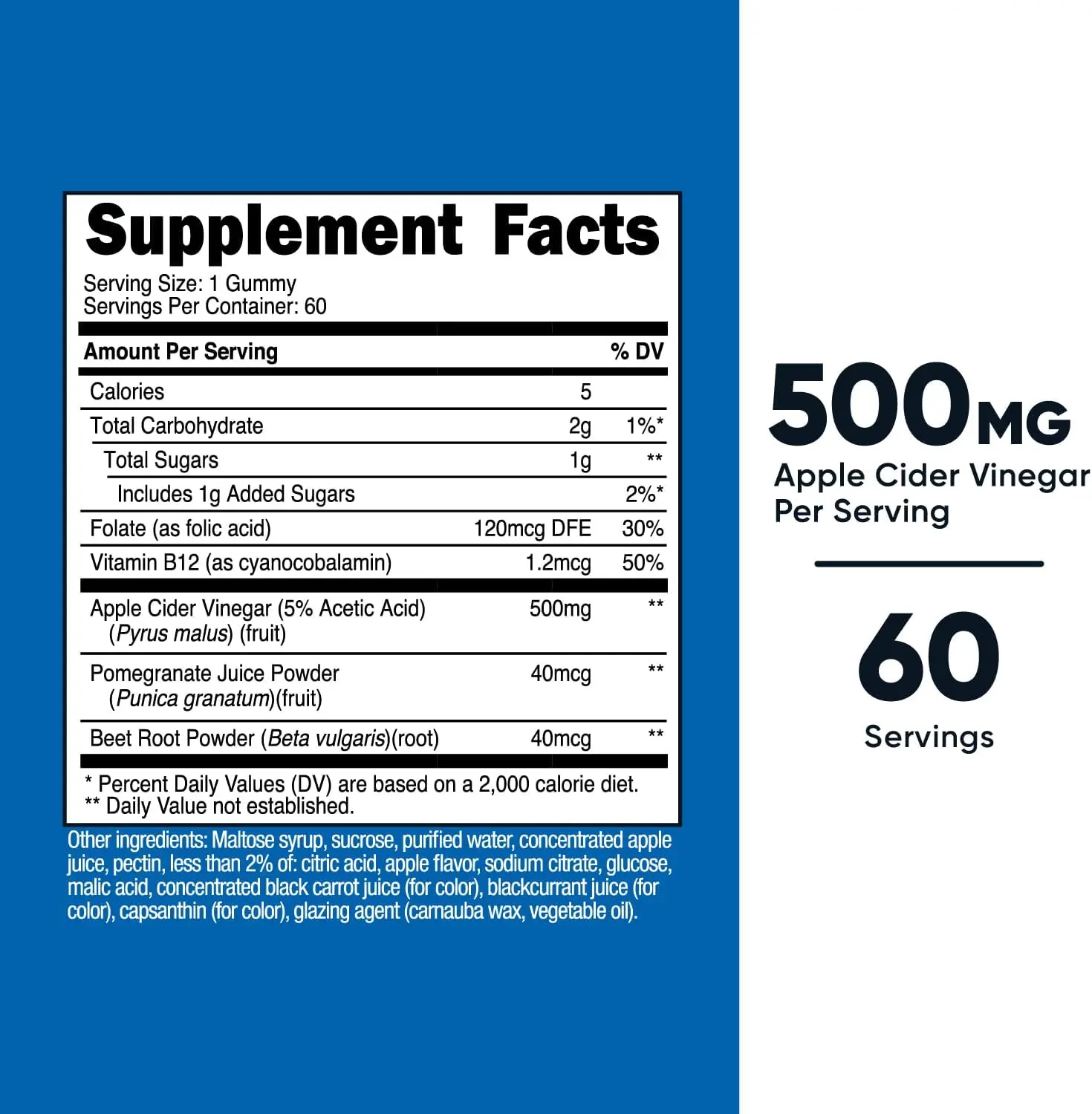 Nutricost Apple Cider Vinegar 500mg Gummies